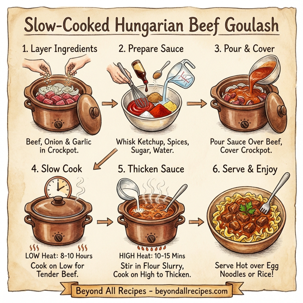 Slow-Cooked Hungarian Beef Goulash instructions