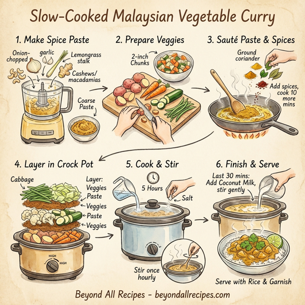 Slow-Cooked Malaysian Vegetable Curry instructions