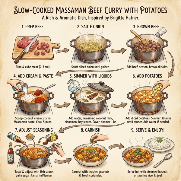 Slow-Cooked Massaman Beef Curry with Potatoes instructions