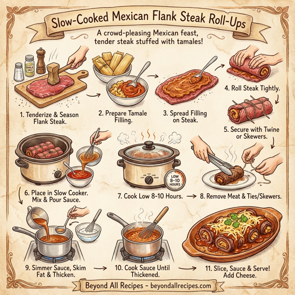 Slow-Cooked Mexican Flank Steak Roll-Ups instructions