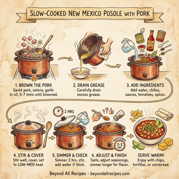 Slow-Cooked New Mexico Posole with Pork instructions