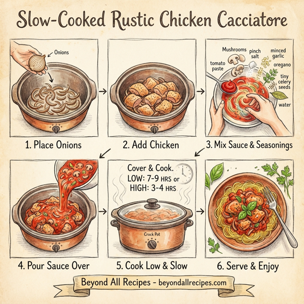 Slow-Cooked Rustic Chicken Cacciatore instructions