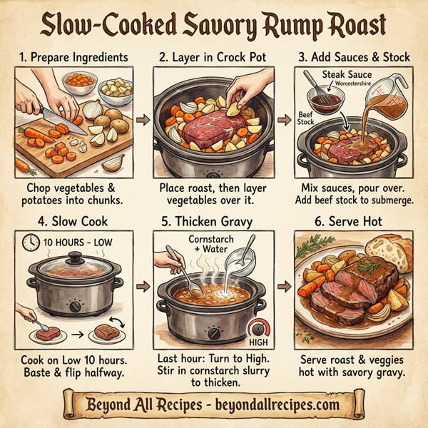 Slow-Cooked Savory Rump Roast instructions