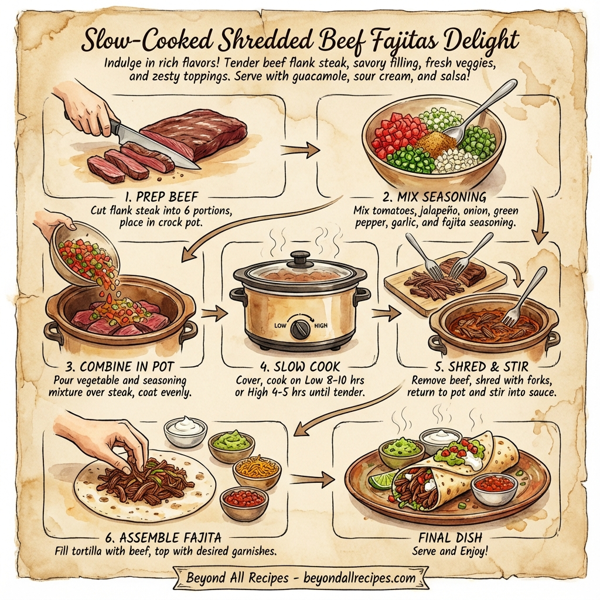 Slow-Cooked Shredded Beef Fajitas Delight instructions