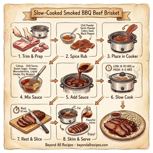 Slow-Cooked Smoked BBQ Beef Brisket instructions