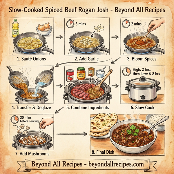 Slow-Cooked Spiced Beef Rogan Josh instructions