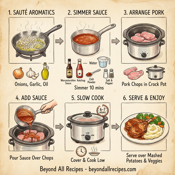 Slow-Cooked Sweet and Spicy Pork Chops instructions