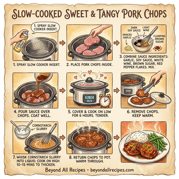 Slow-Cooked Sweet and Tangy Pork Chops instructions