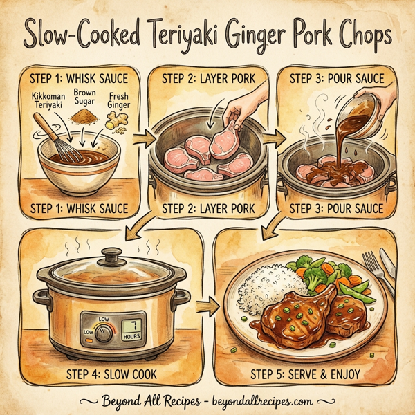Slow-Cooked Teriyaki Ginger Pork Chops instructions