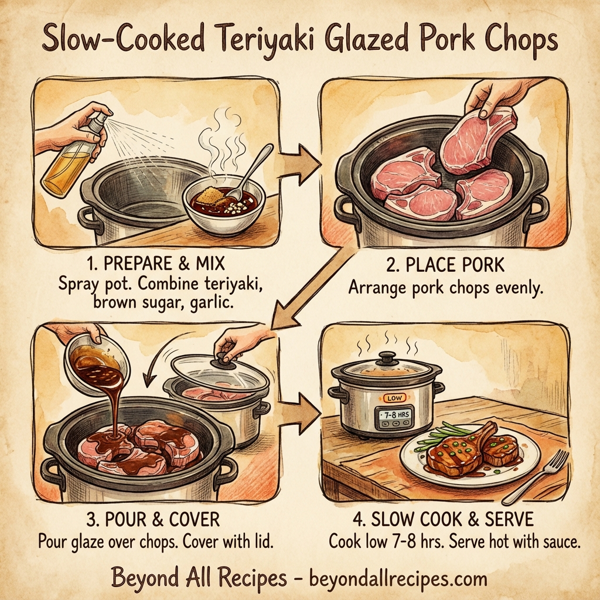Slow-Cooked Teriyaki Glazed Pork Chops instructions