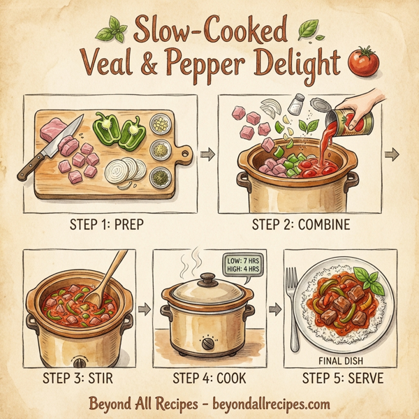 Slow-Cooked Veal and Pepper Delight instructions