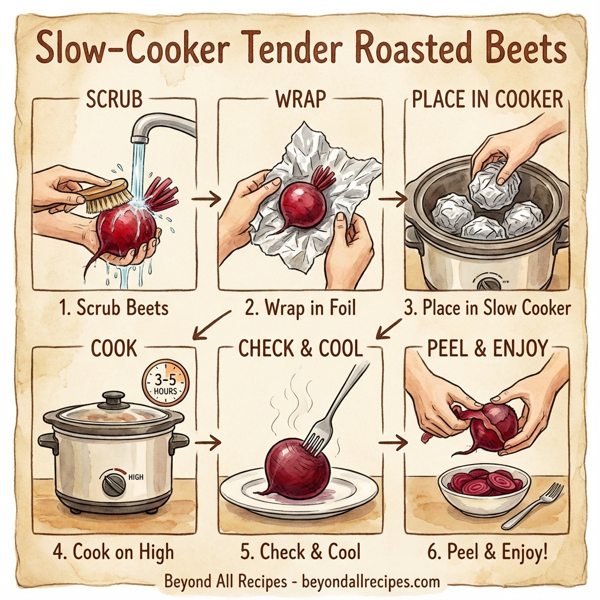 Slow-Cooker Tender Roasted Beets instructions