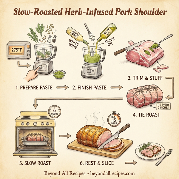 Slow-Roasted Herb-Infused Pork Shoulder instructions
