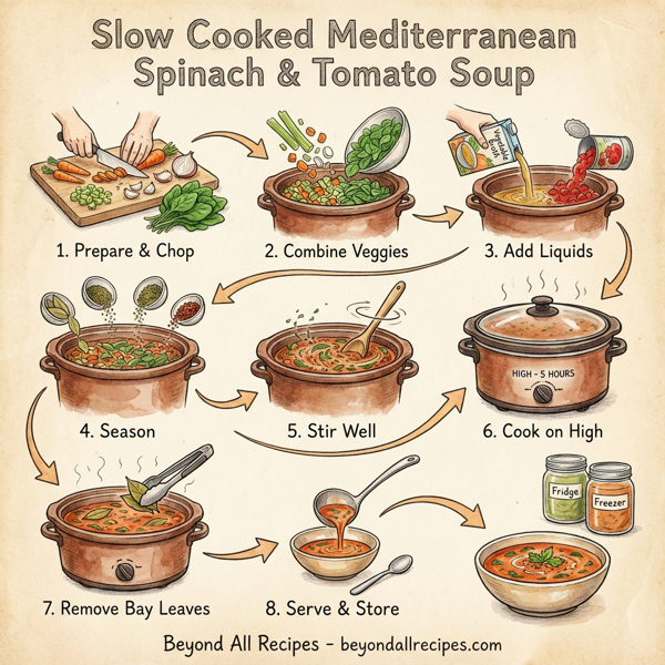 Slow Cooked Mediterranean Spinach & Tomato Soup instructions