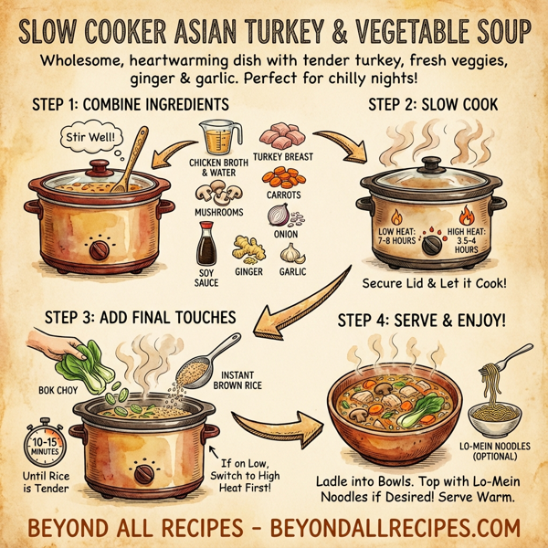 Slow Cooker Asian Turkey & Vegetable Soup instructions