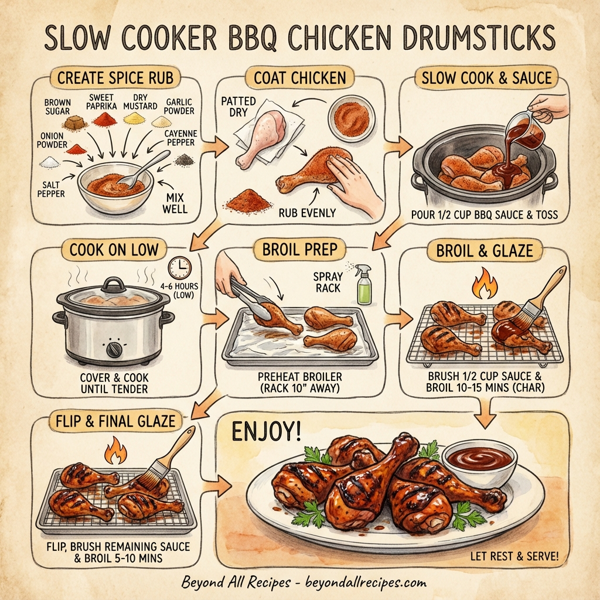 Slow Cooker BBQ Chicken Drumsticks instructions