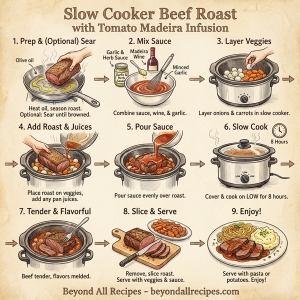 Slow Cooker Beef Roast with Tomato Madeira Infusion instructions