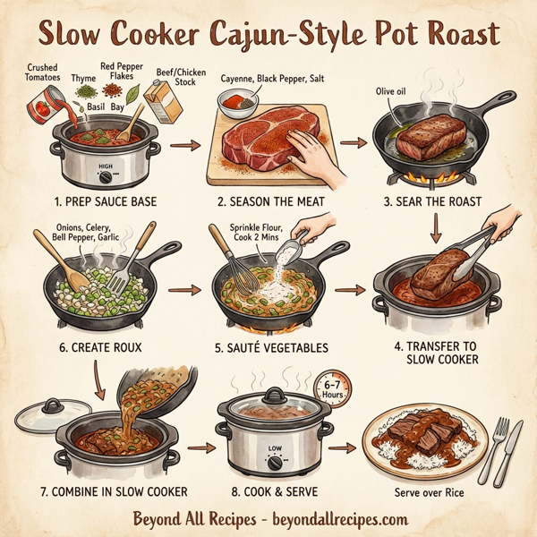 Slow Cooker Cajun-Style Pot Roast instructions