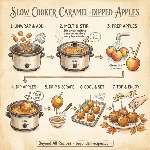 Slow Cooker Caramel-Dipped Apples instructions