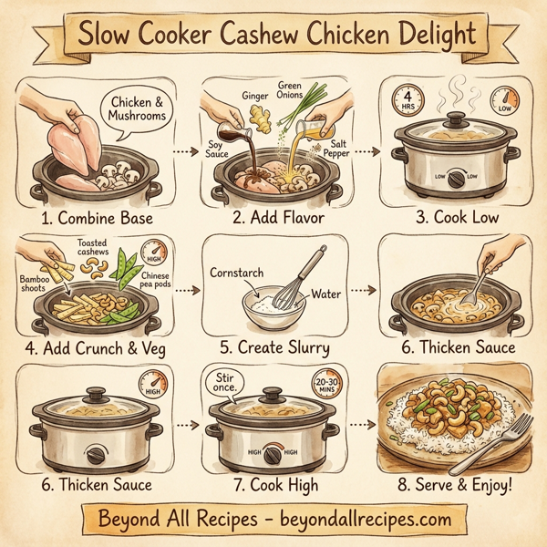 Slow Cooker Cashew Chicken Delight instructions