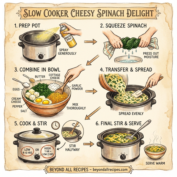 Slow Cooker Cheesy Spinach Delight instructions