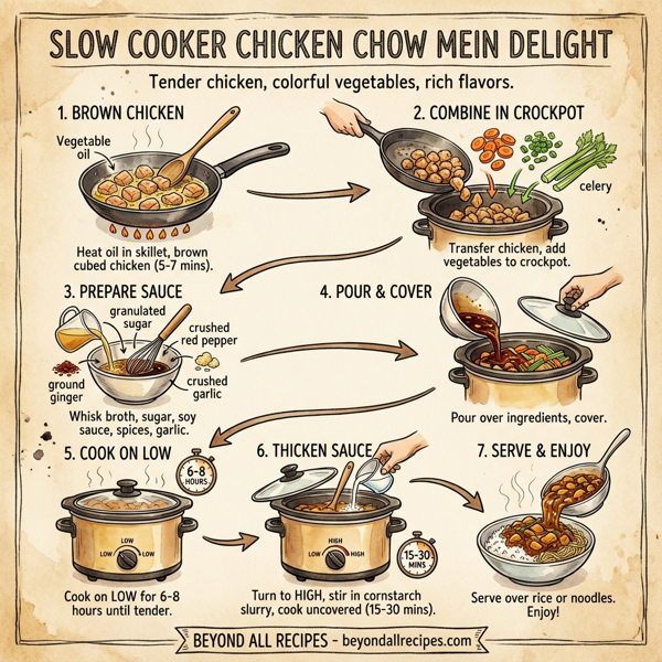 Slow Cooker Chicken Chow Mein Delight instructions