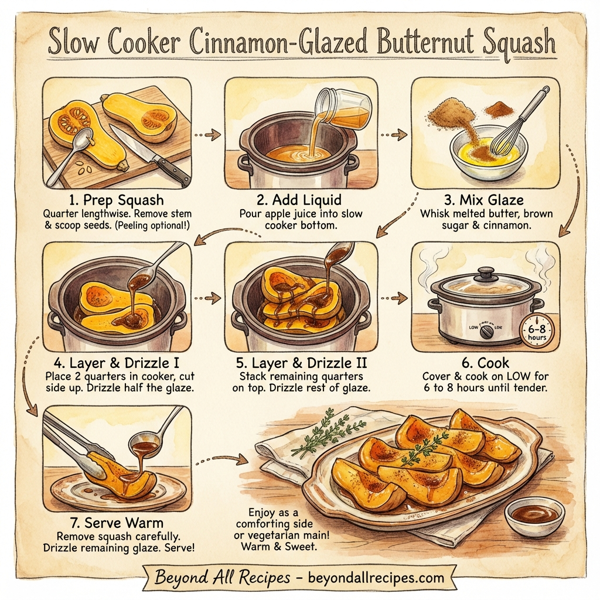 Slow Cooker Cinnamon-Glazed Butternut Squash instructions