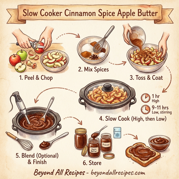 Slow Cooker Cinnamon Spice Apple Butter instructions
