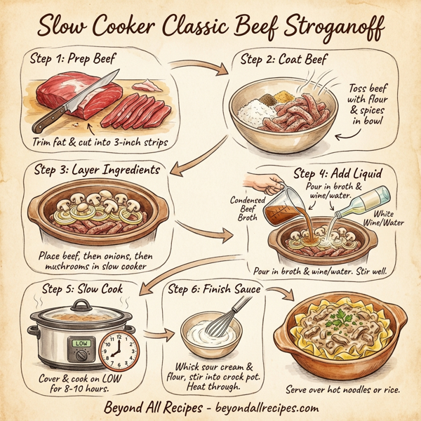 Slow Cooker Classic Beef Stroganoff instructions