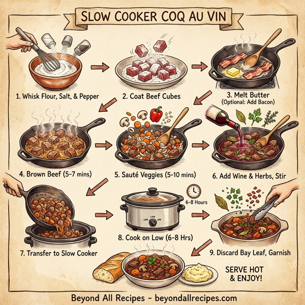 Slow Cooker Coq au Vin instructions