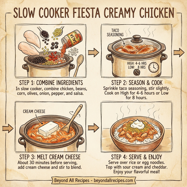 Slow Cooker Fiesta Creamy Chicken instructions