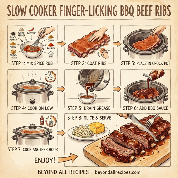 Slow Cooker Finger-Licking BBQ Beef Ribs instructions