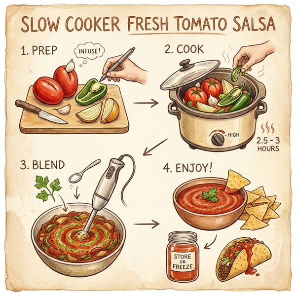 Slow Cooker Fresh Tomato Salsa instructions