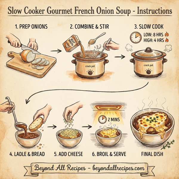 Slow Cooker Gourmet French Onion Soup instructions