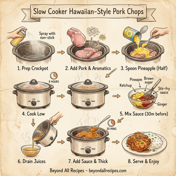 Slow Cooker Hawaiian-Style Pork Chops instructions
