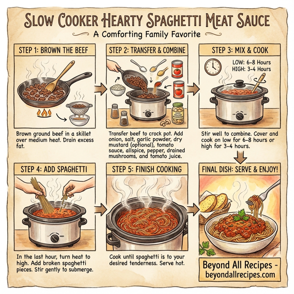 Slow Cooker Hearty Spaghetti Meat Sauce instructions