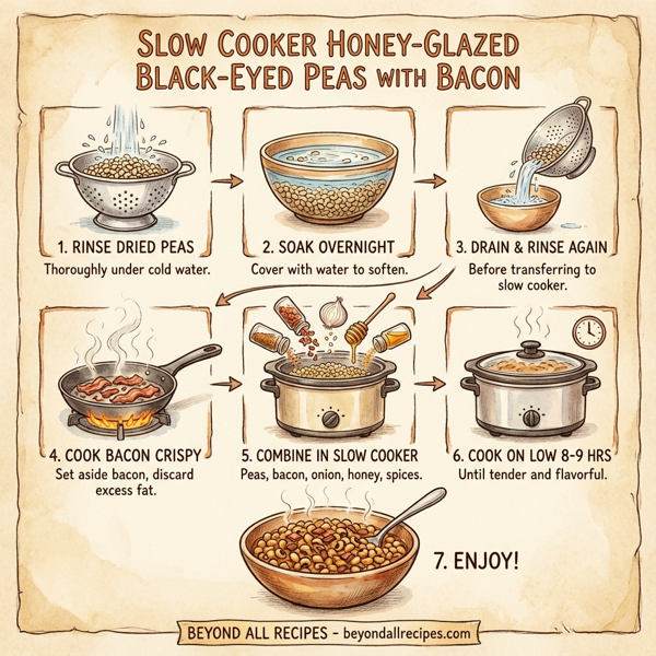 Slow Cooker Honey-Glazed Black-Eyed Peas with Bacon instructions