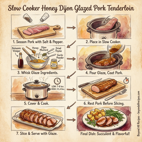 Slow Cooker Honey Dijon Glazed Pork Tenderloin instructions