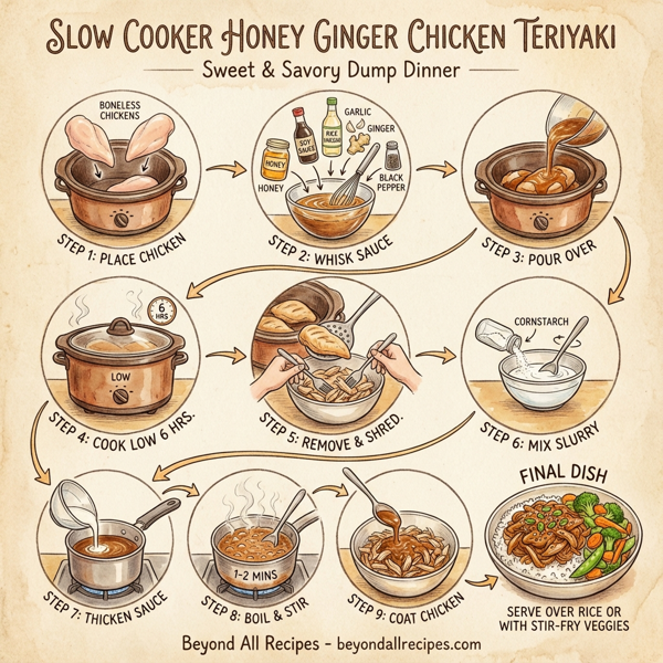 Slow Cooker Honey Ginger Chicken Teriyaki instructions