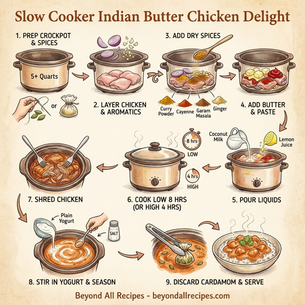 Slow Cooker Indian Butter Chicken Delight instructions