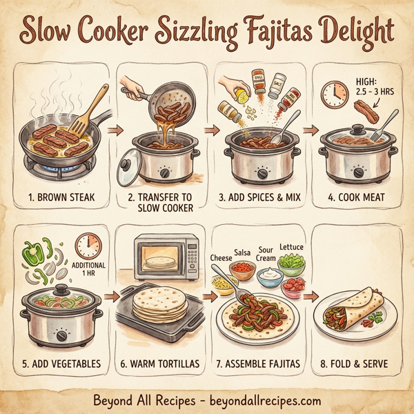 Slow Cooker Sizzling Fajitas Delight instructions