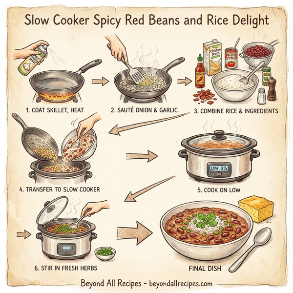 Slow Cooker Spicy Red Beans and Rice Delight instructions