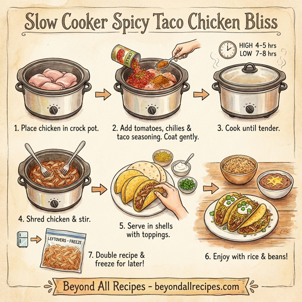 Slow Cooker Spicy Taco Chicken Bliss instructions