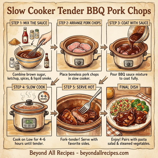 Slow Cooker Tender BBQ Pork Chops instructions