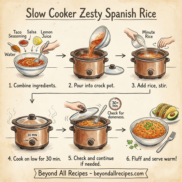 Slow Cooker Zesty Spanish Rice instructions