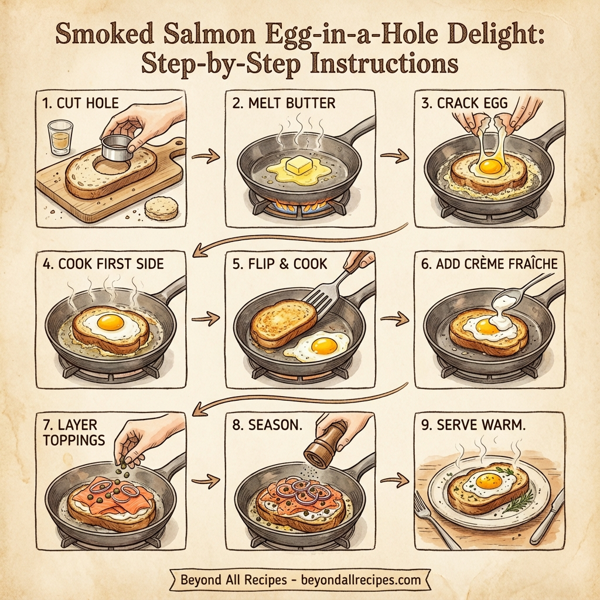Smoked Salmon Egg-in-a-Hole Delight instructions