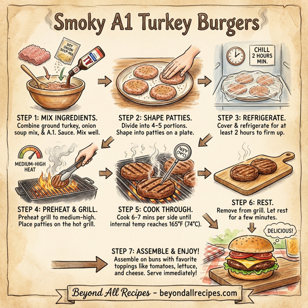 Smoky A1 Turkey Burgers instructions