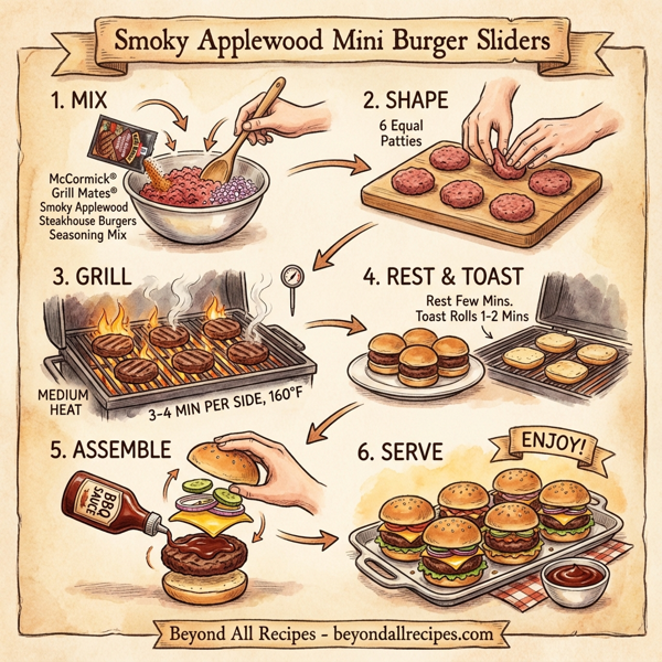 Smoky Applewood Mini Burger Sliders instructions