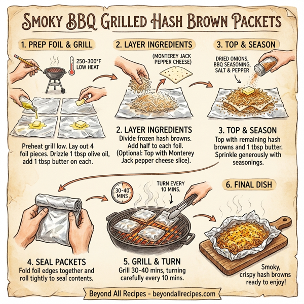 Smoky BBQ Grilled Hash Brown Packets instructions