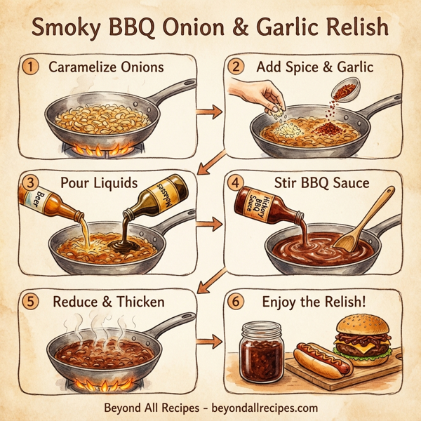 Smoky BBQ Onion & Garlic Relish instructions